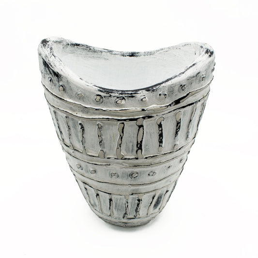 Wide Neck Shaped Vase - Cream 22cm - Luna Panther alternate view
