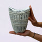 Wide Neck Shaped Vase - Cream 22cm - Luna Panther