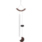 Polished Luna Panther Wind Chimes Moon Meditation Chime 49" / 125 cm, 432 Hz, Curved Suspension, Silver - MMC49S featuring natural patterning - Luna Panther