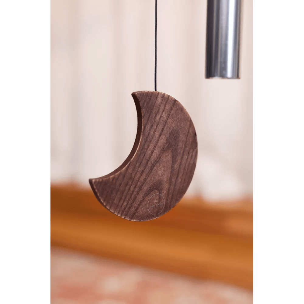 Polished Wind Chimes Moon Meditation Chime 49 125 Cm 432 Hz Curved Suspension Silver Mmc49S featuring natural patterning and unique variations - Luna Panther