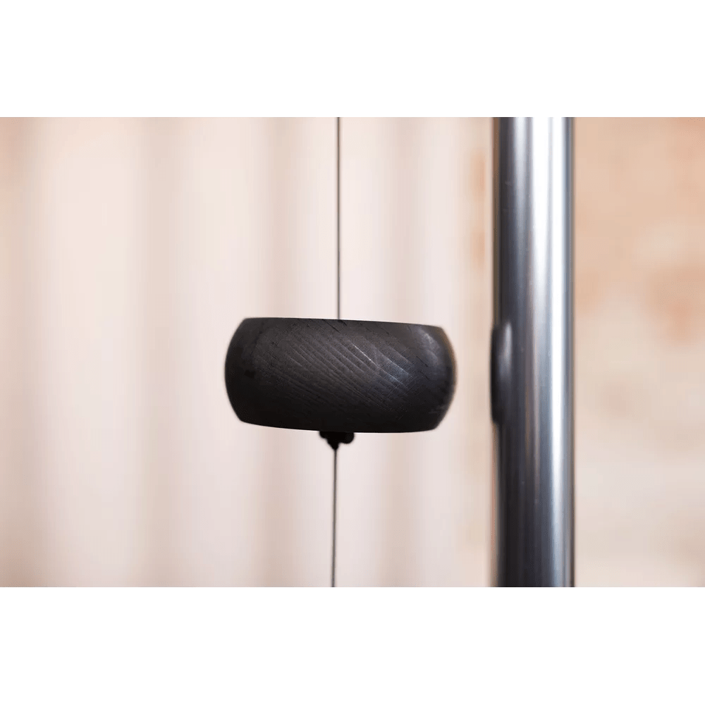 Polished Wind Chimes Moon Meditation Chime 49 125 Cm 432 Hz Curved Suspension Silver Mmc49S featuring natural patterning and unique variations - Luna Panther