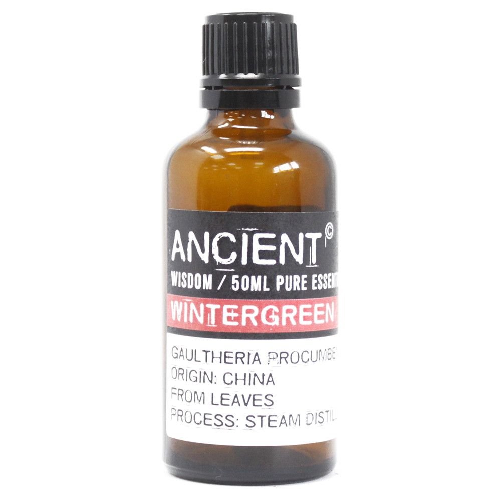 Polished Wintergreen Essential Oil 50ml featuring natural patterning and unique variations - Luna Panther