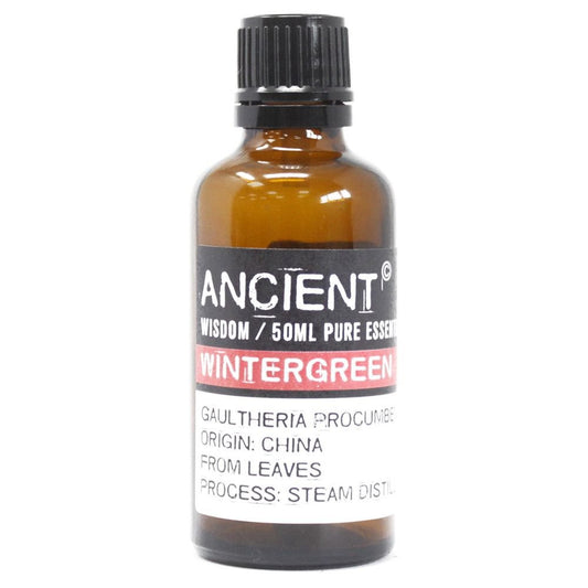 Polished Wintergreen Essential Oil 50ml featuring natural patterning and unique variations - Luna Panther