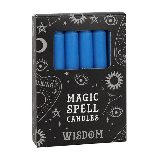 Polished Wisdom Magic Spell Candles featuring natural patterning and unique variations - Luna Panther