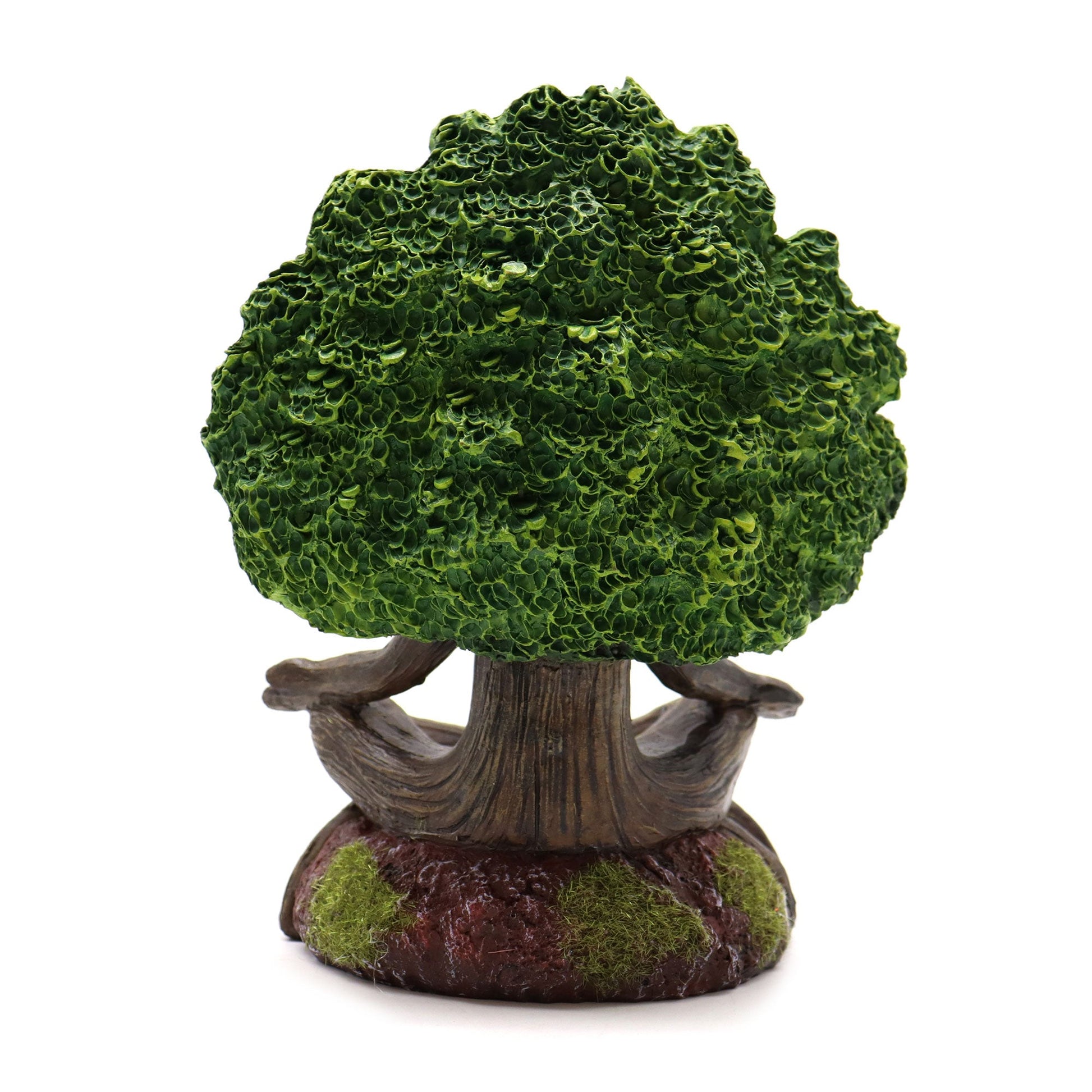 Polished Wise Old Tree Man Of The Forest Backflow Incense Burner featuring natural patterning and unique variations - Luna Panther