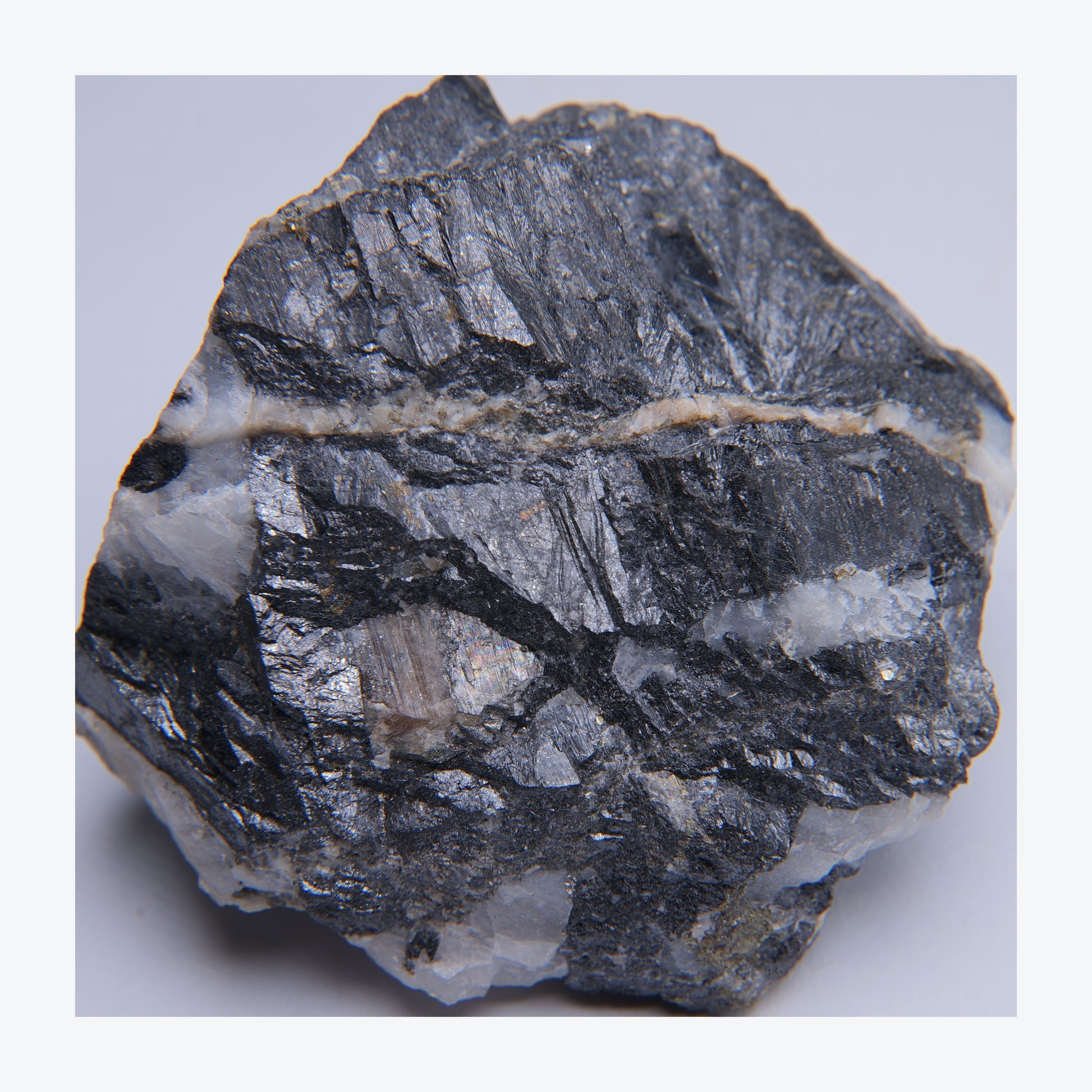 Wolframite in quartz specimen from Carrock Mine, Cumbria, 320g