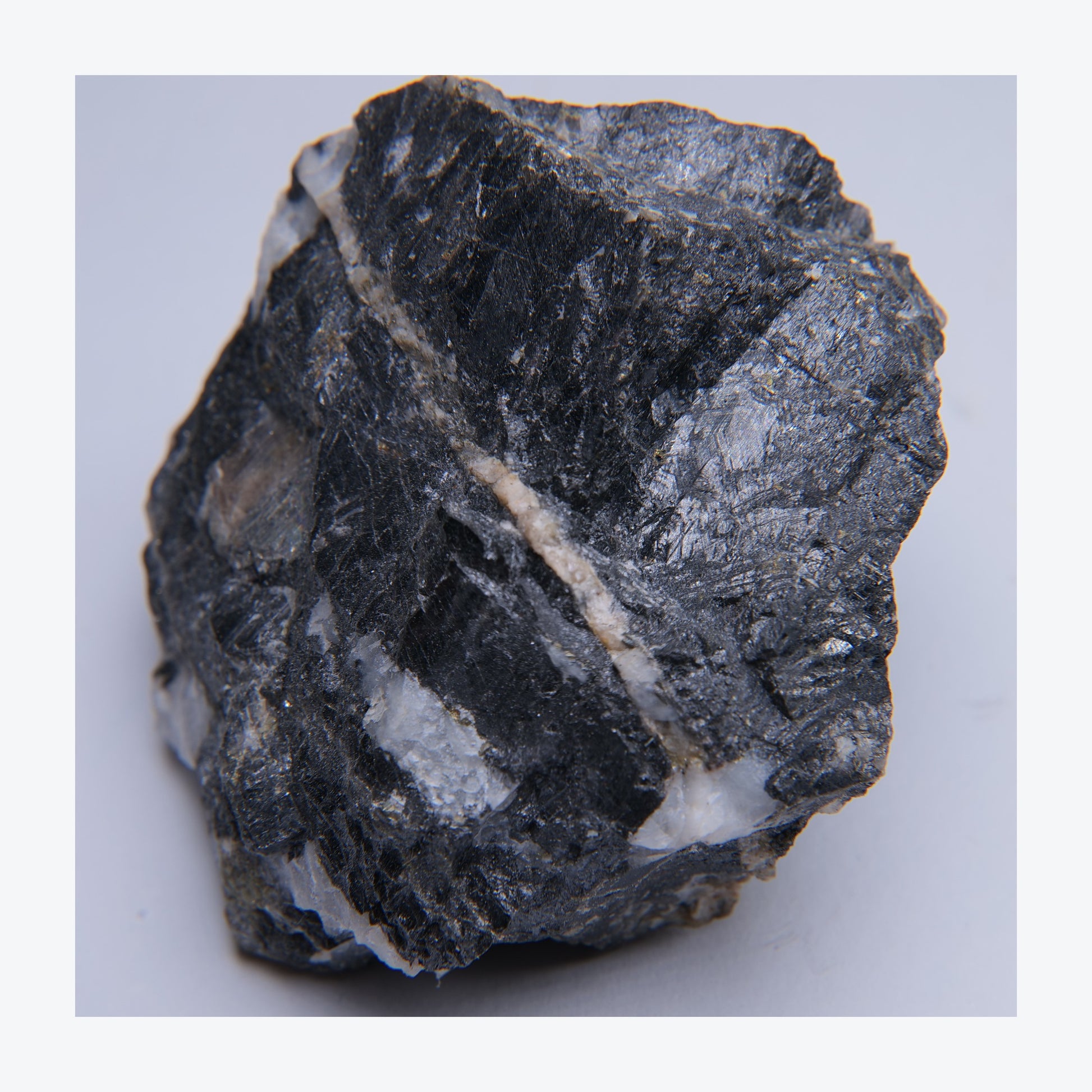 Wolframite in quartz specimen from Carrock Mine, Cumbria, 320g