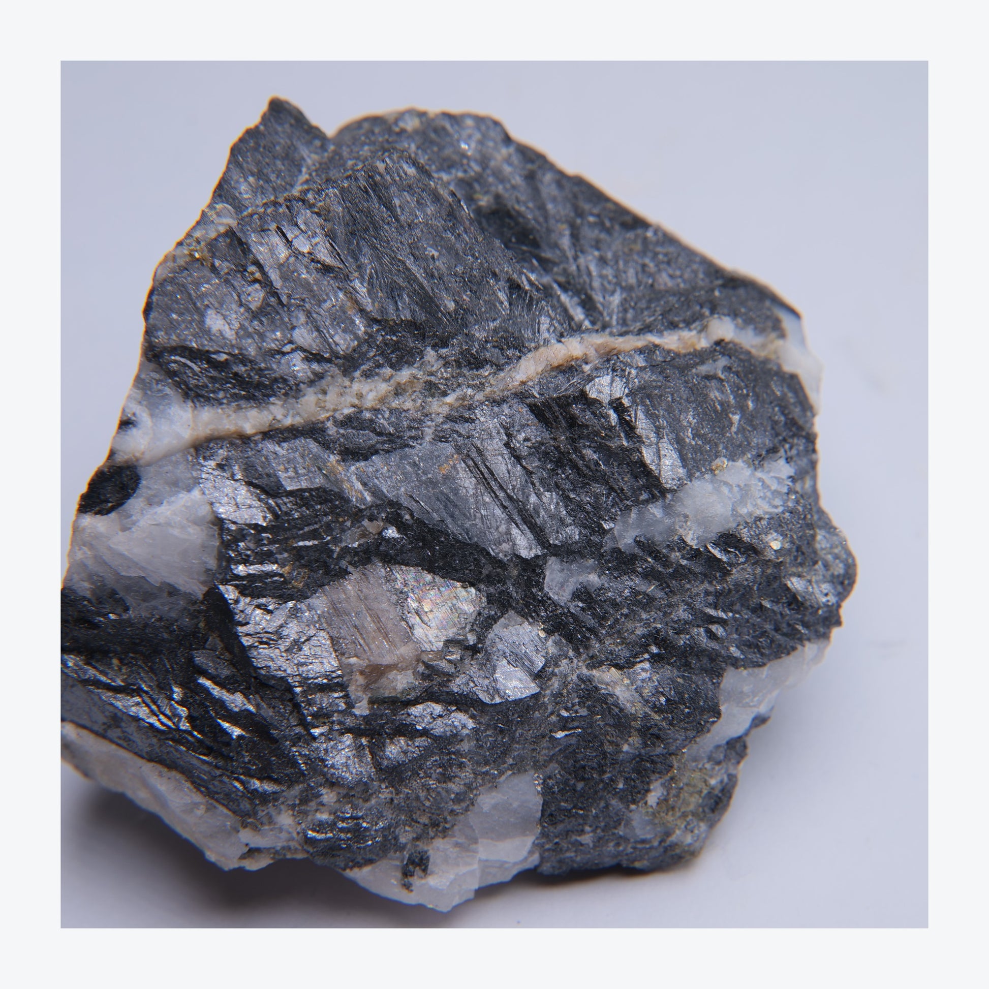 Wolframite in quartz specimen from Carrock Mine, Cumbria, 320g