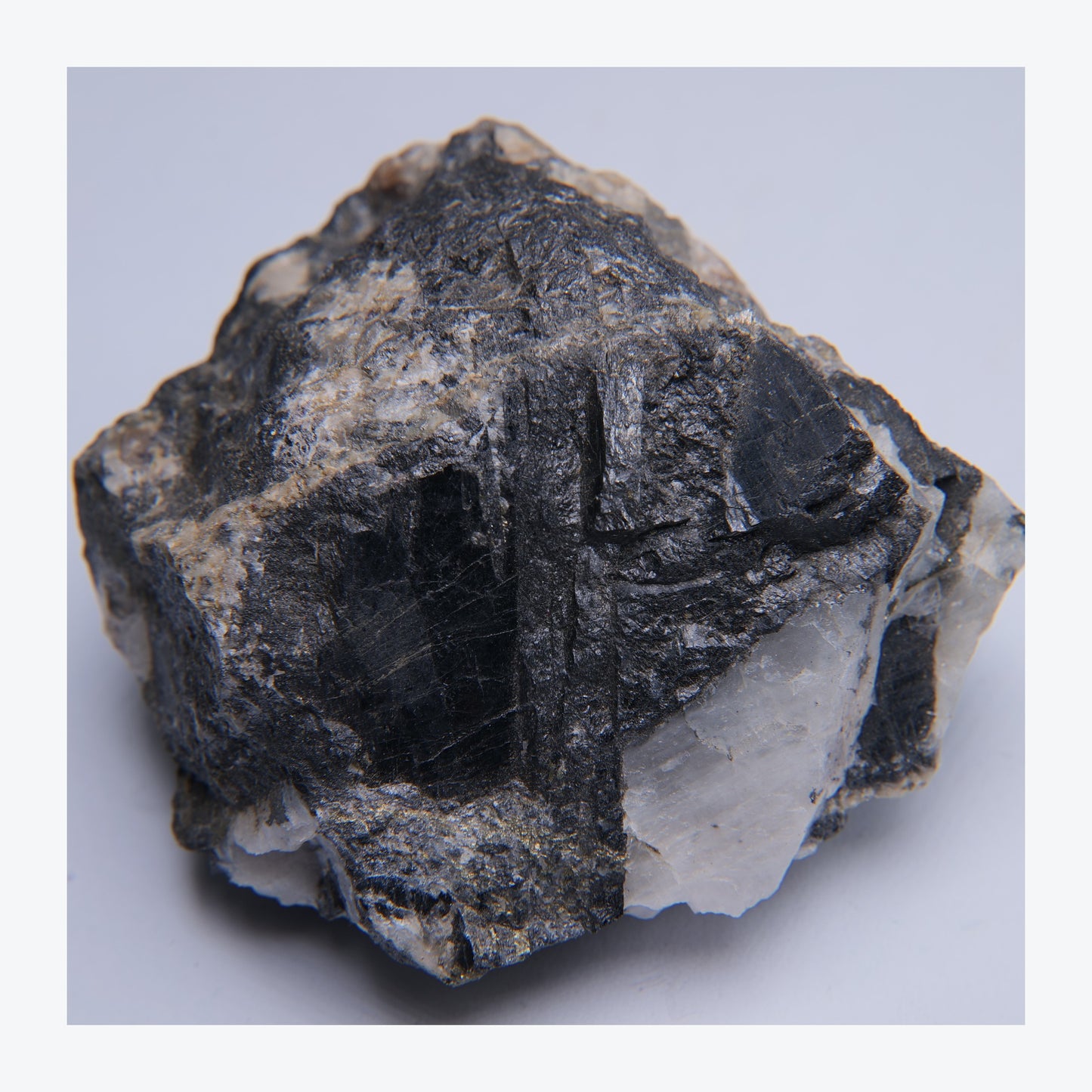 Wolframite in quartz specimen from Carrock Mine, Cumbria, 320g