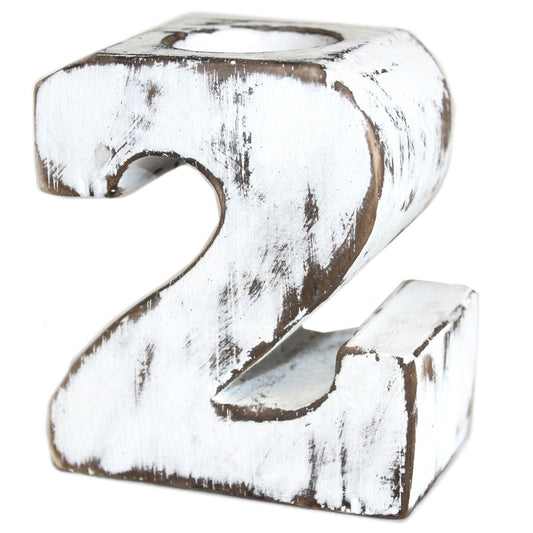 Wooden Birthday Numbers - No.2 - Luna Panther