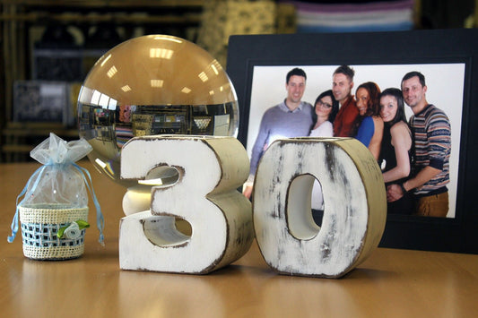 Wooden Birthday Numbers - No.3 - Luna Panther alternate view