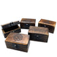 Wooden Pill Box 9x5x4cm - Carved Designs - Assorted - Luna Panther