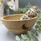 Wooden Smudge and Ritual Offerings Bowl - Three Moons - 13x7cm - Luna Panther