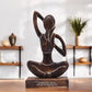 Wooden Yoga Lady – Antique – Cow Face Pose – "Stretch into Your Strength" — sculptures & statues, image 3 of 3.