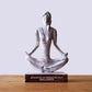 Wooden Yoga Lady – Whitewash – Easy Pose – "Breathe in Breathe out Brilliance" - Luna Panther