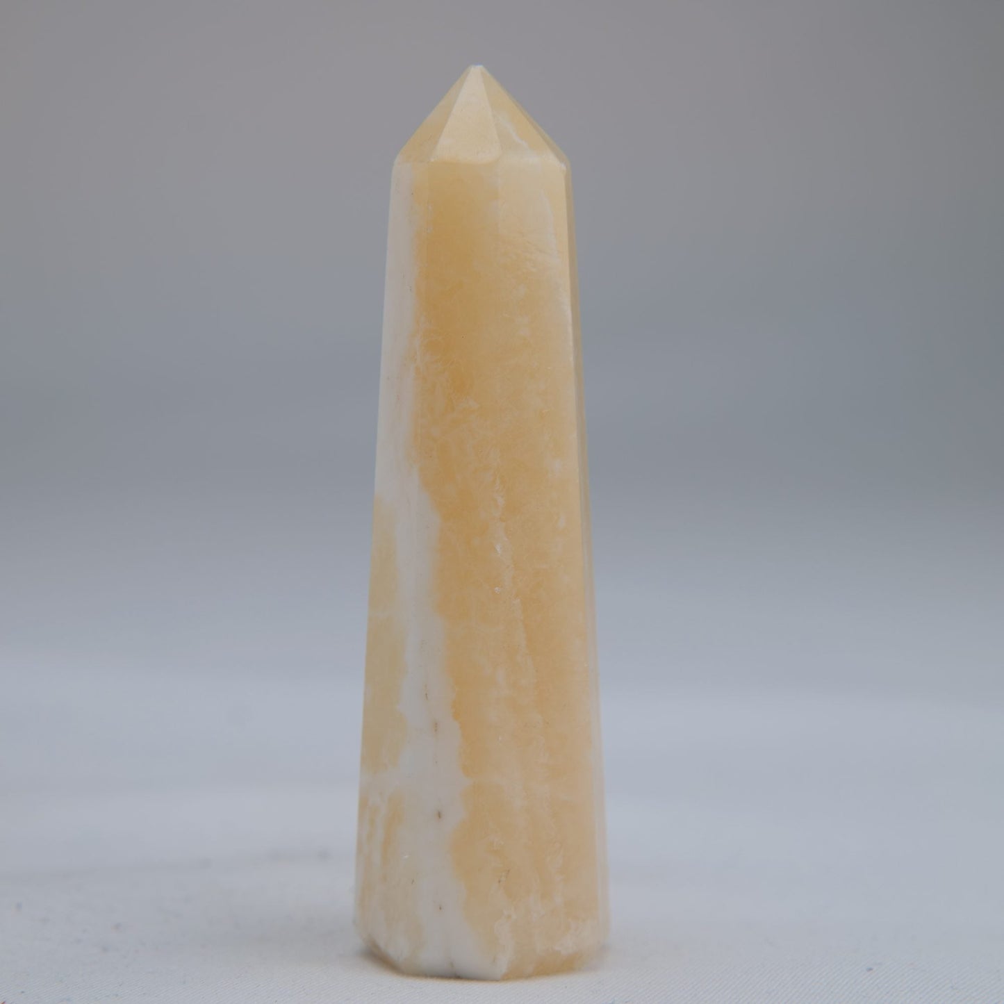 Yellow Banded Calcite Crystal Tower 75mm 44g - Luna Panther