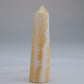 Yellow Banded Calcite Crystal Tower 75mm 44g - Luna Panther