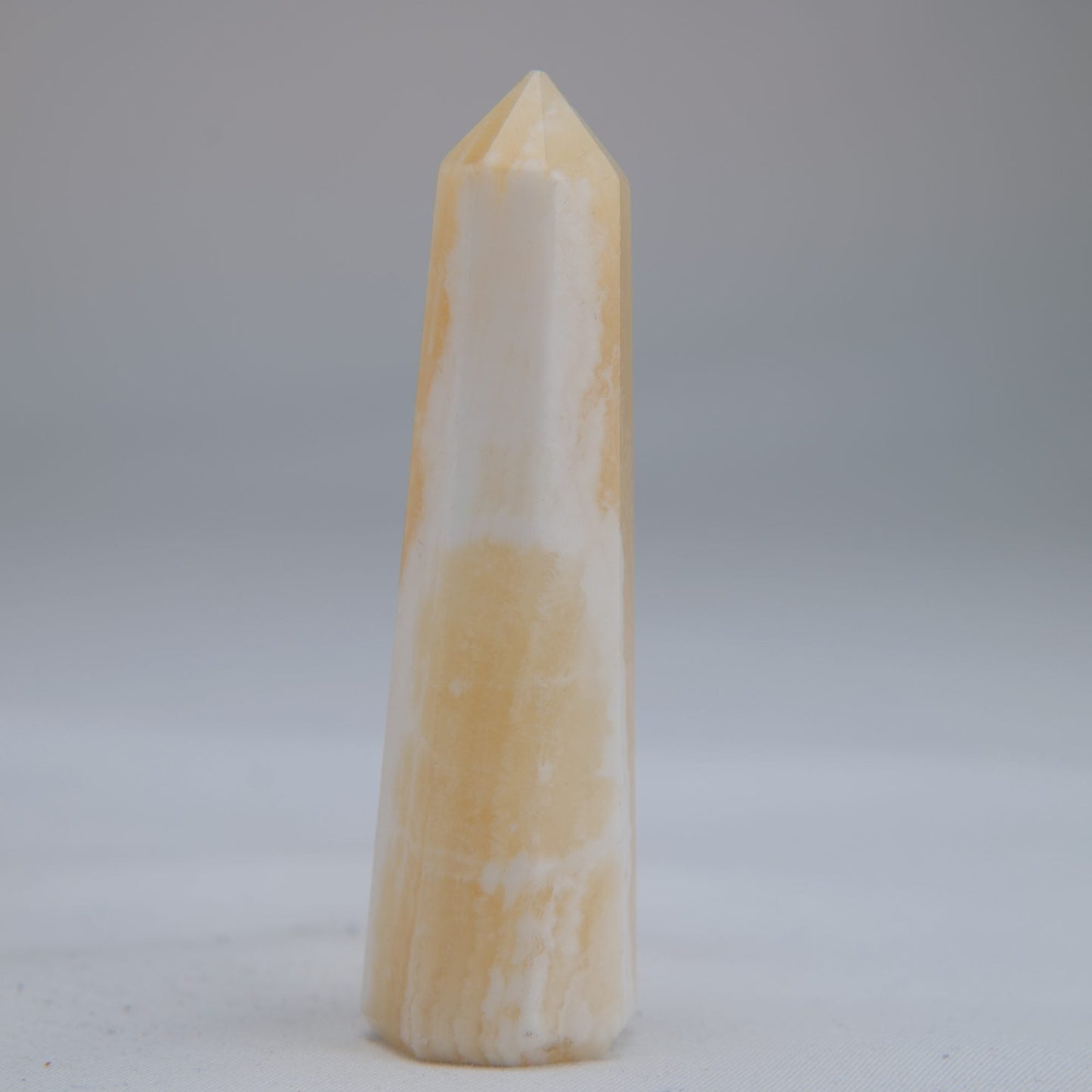 Yellow Banded Calcite Crystal Tower 75mm 44g - Luna Panther