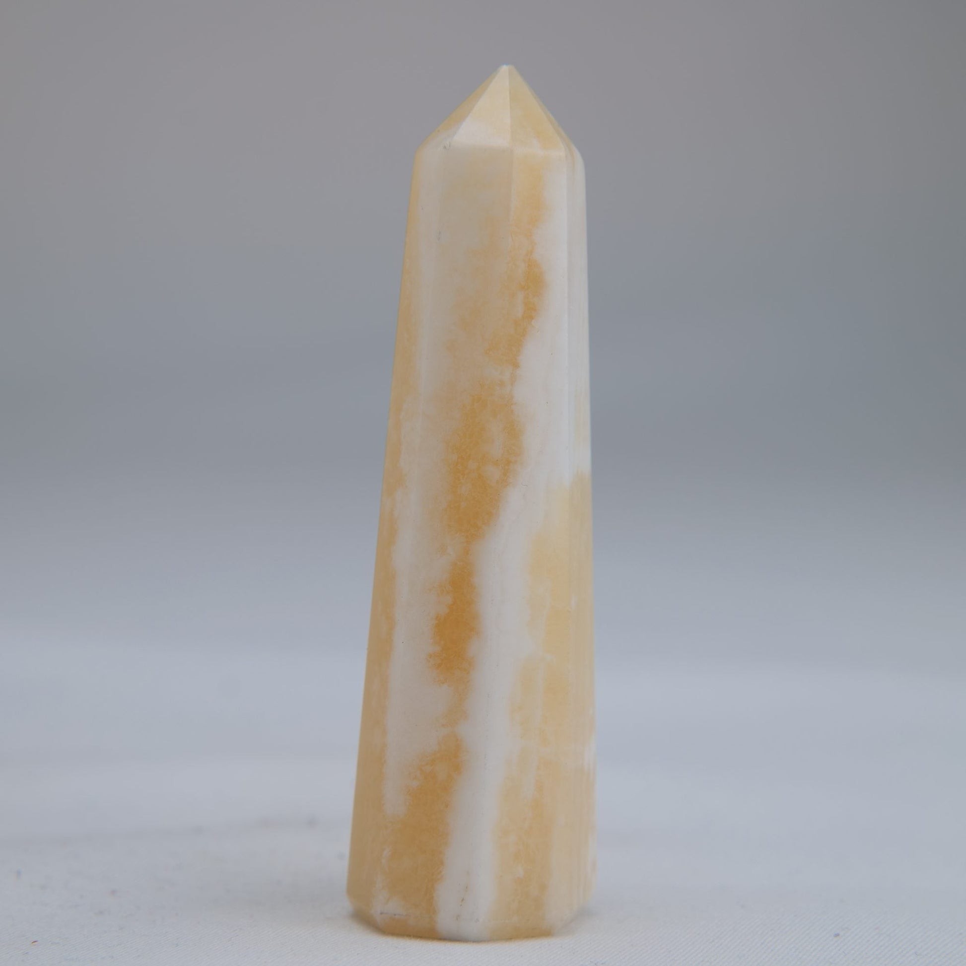 Yellow Banded Calcite Crystal Tower 75mm 44g - Luna Panther