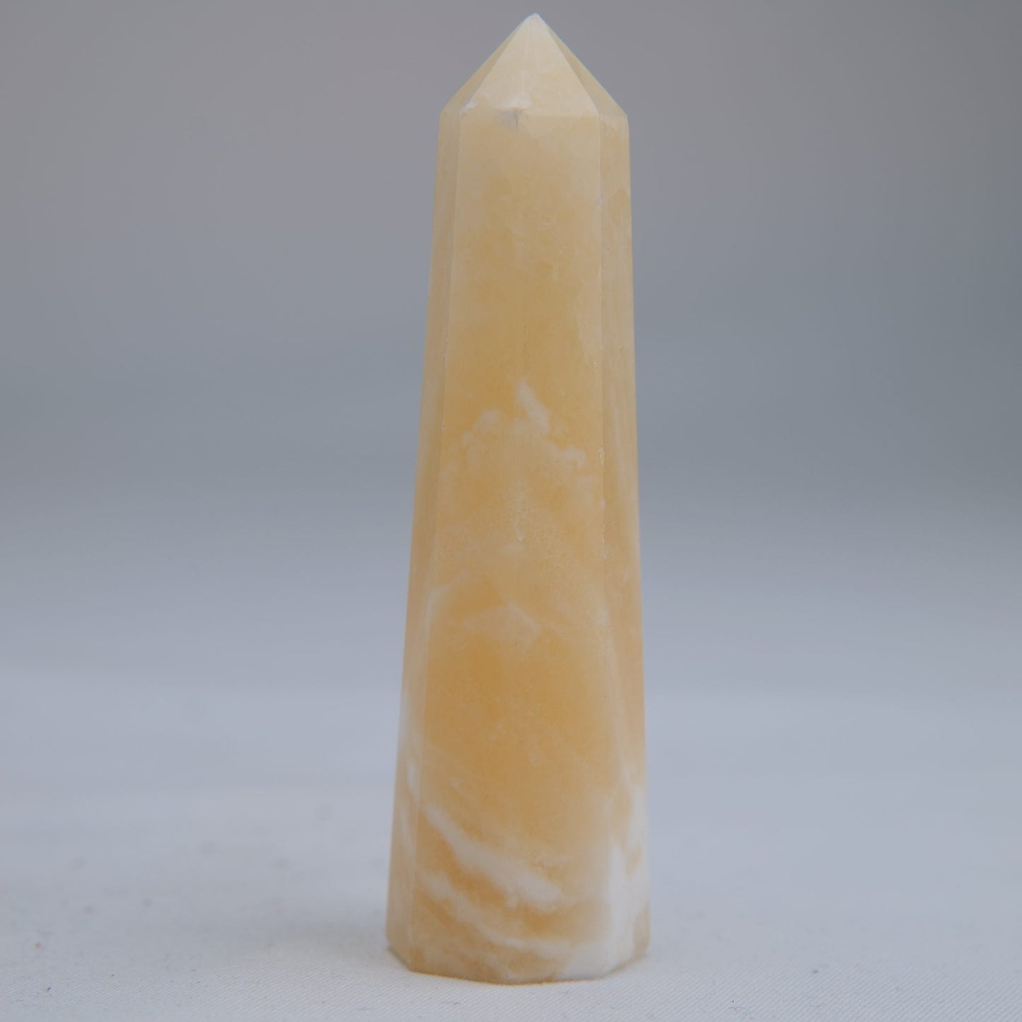 Yellow Banded Calcite Point 75mm 45g - Luna Panther