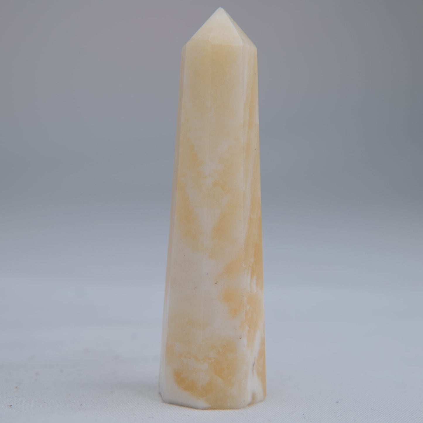 Yellow Banded Calcite Point 75mm 45g - Luna Panther