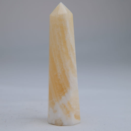 Yellow Banded Calcite Point 75mm 45g - Luna Panther alternate view