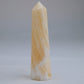 Yellow Banded Calcite Point 75mm 45g - Luna Panther