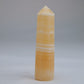 Yellow Banded Calcite Point 75mm 49g - Luna Panther