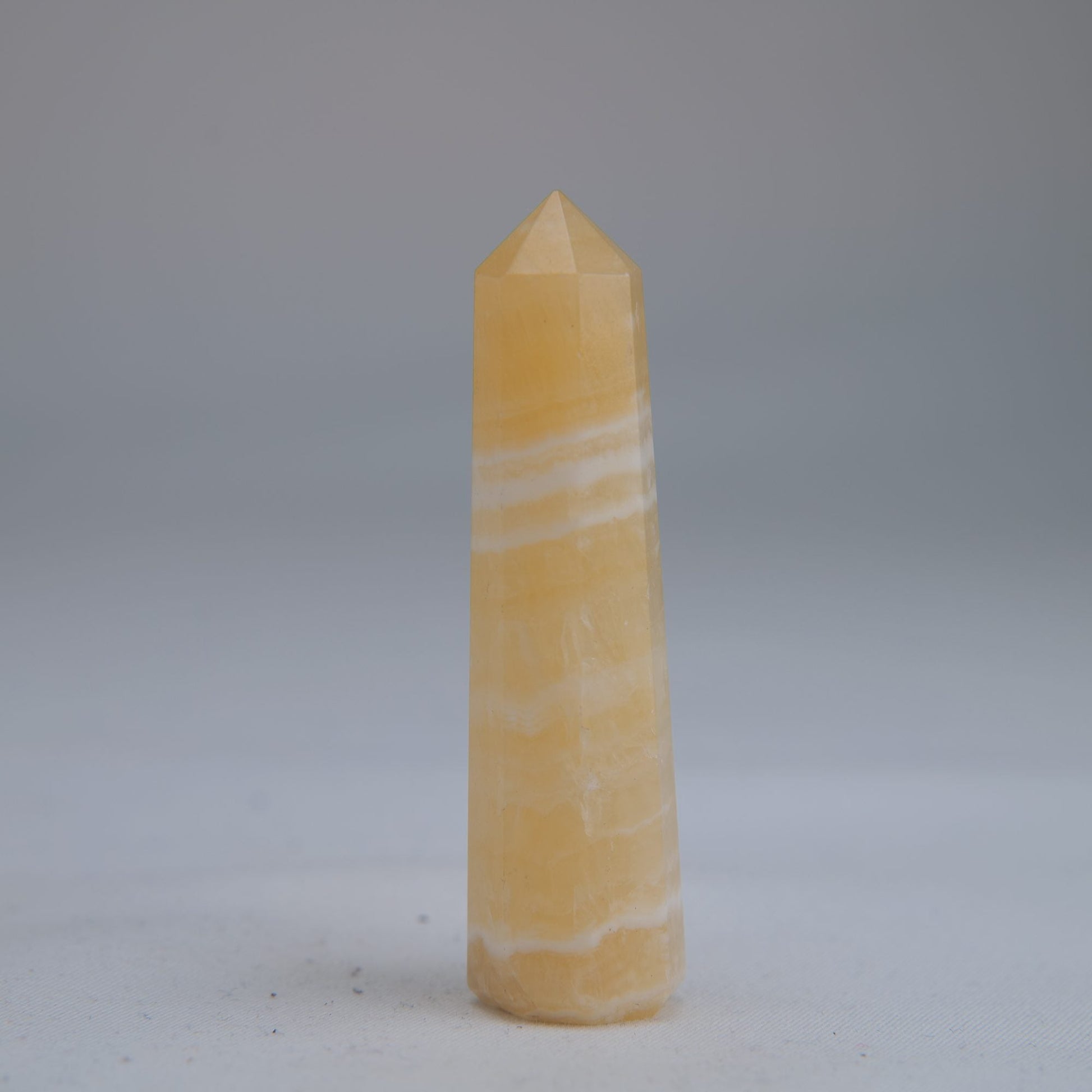Yellow Banded Calcite Tower 65mm 24g - Luna Panther