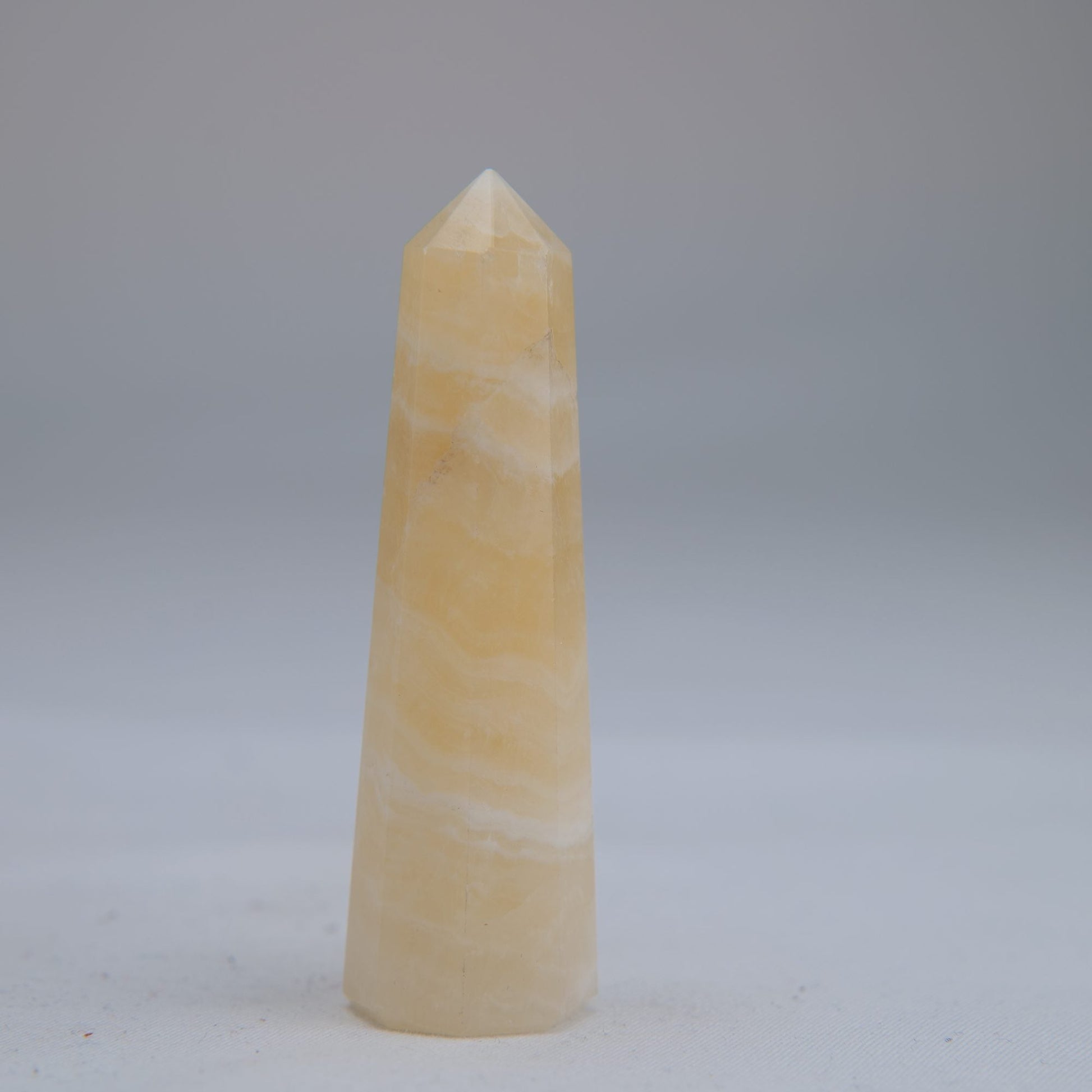 Yellow Banded Calcite Tower 65mm 26g - Luna Panther