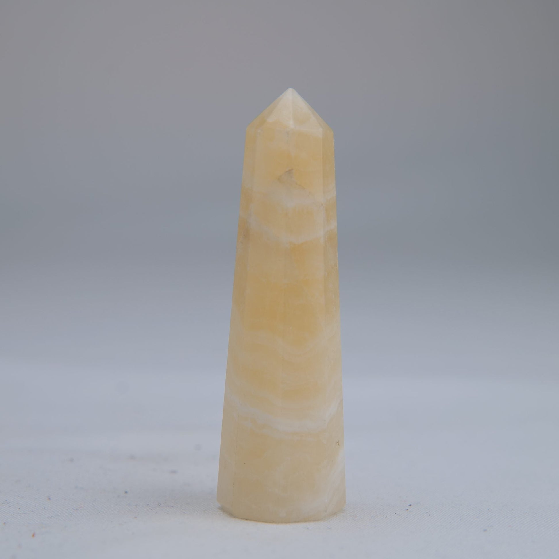 Yellow Banded Calcite Tower 65mm 26g - Luna Panther