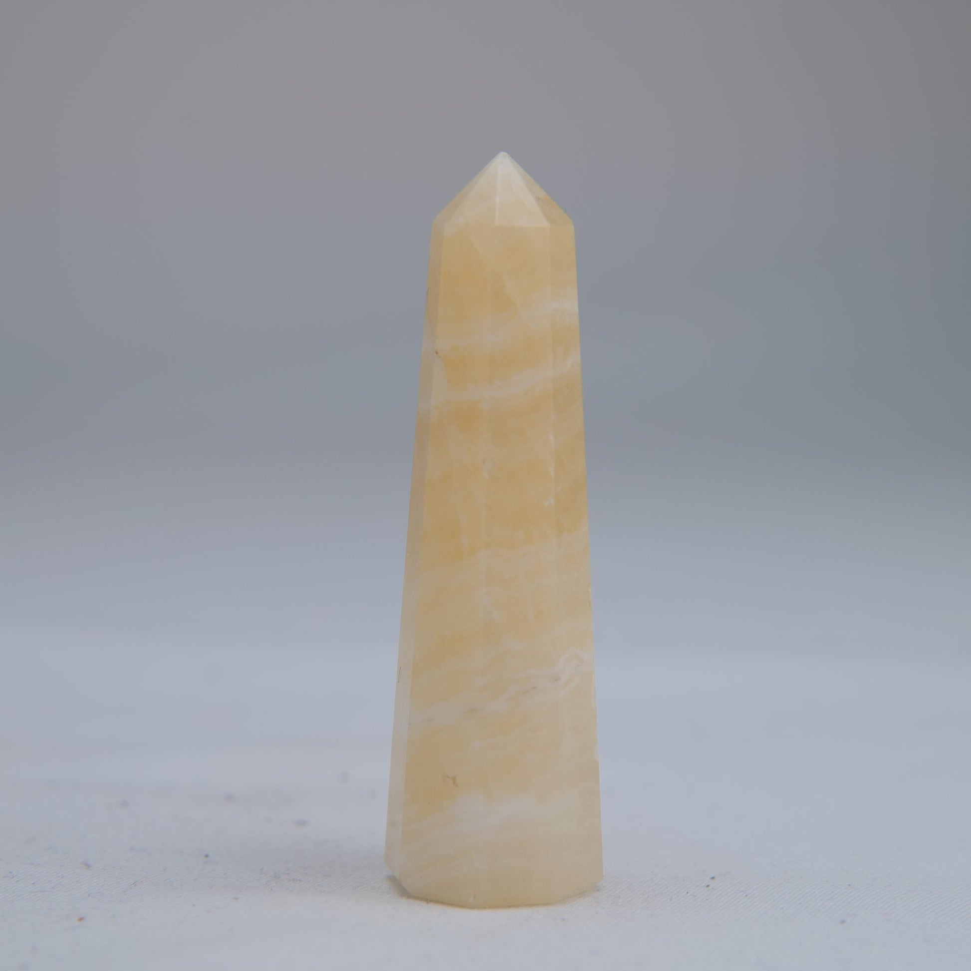 Yellow Banded Calcite Tower 65mm 26g - Luna Panther