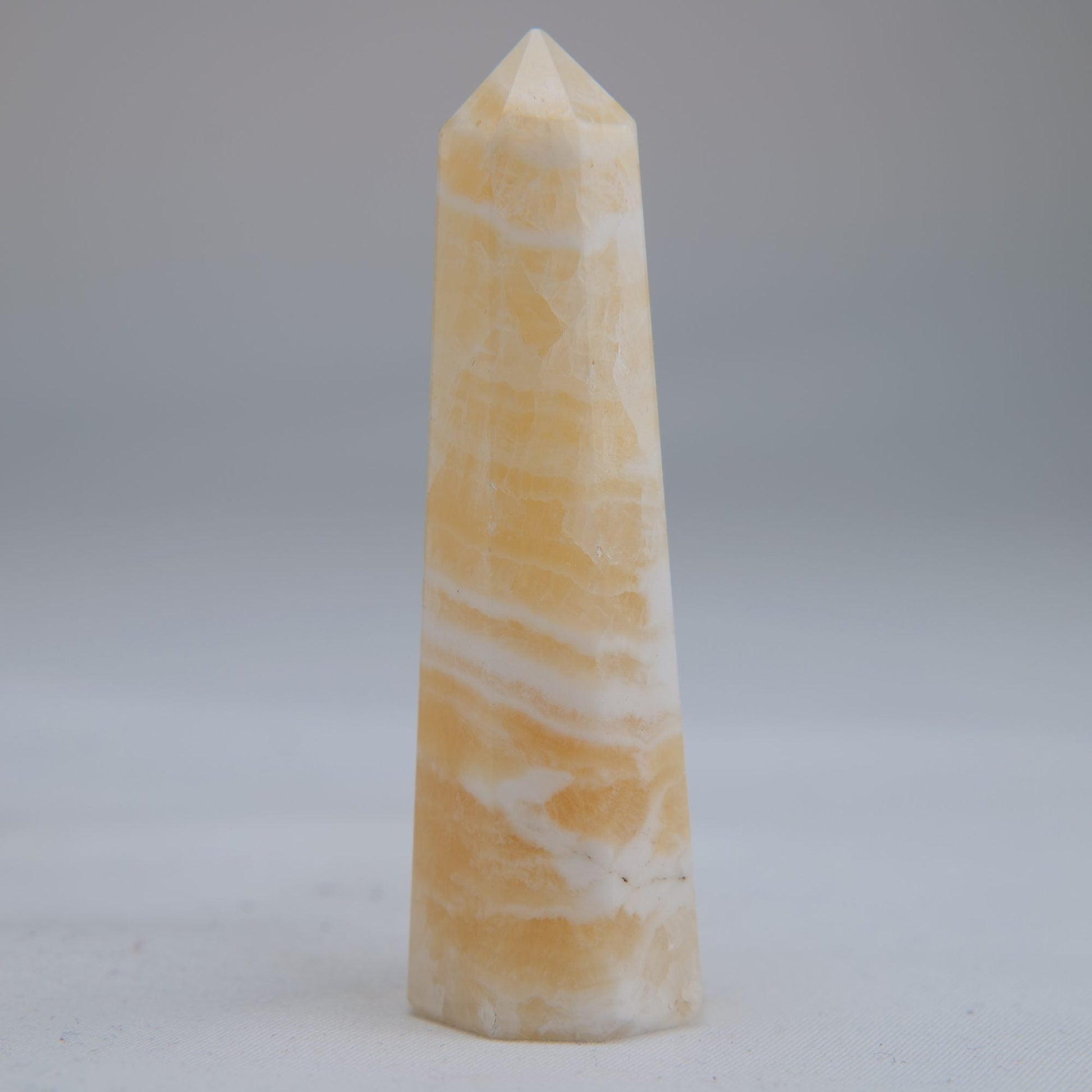 Yellow Banded Calcite Tower 75mm 47g - Luna Panther
