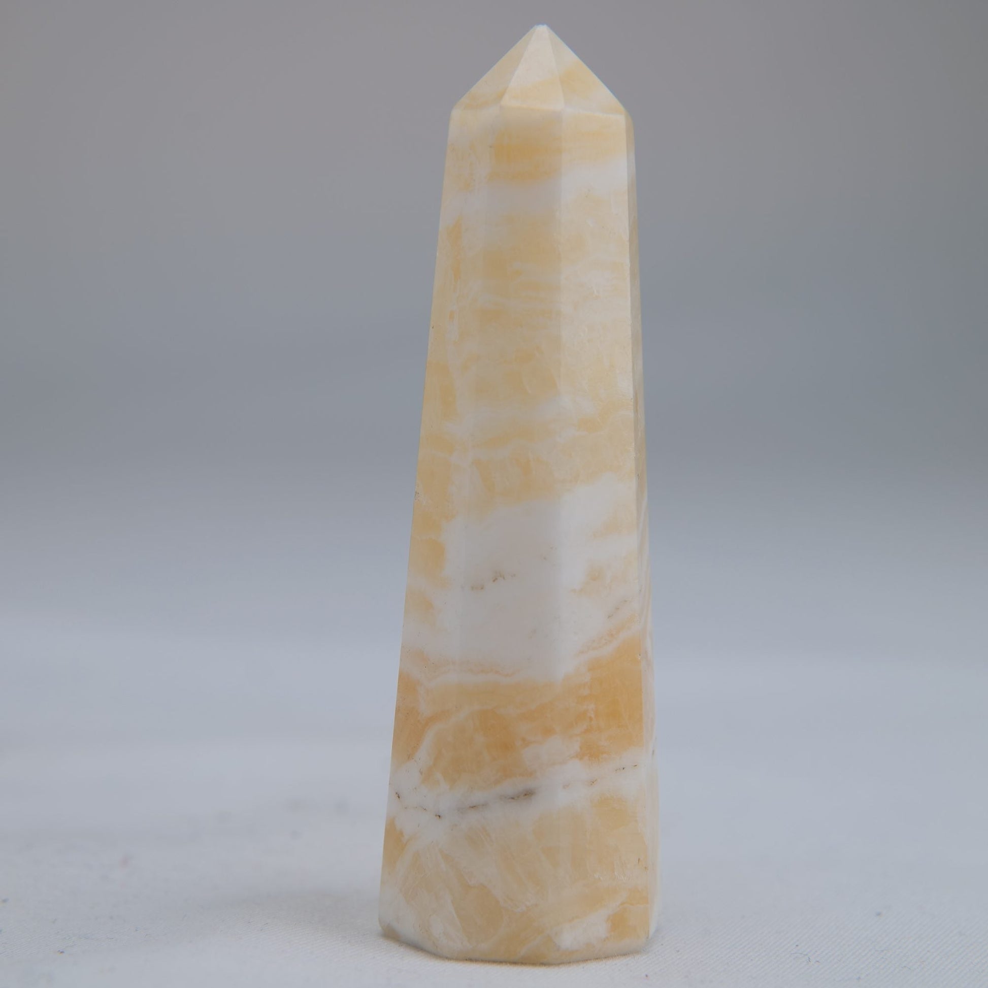 Yellow Banded Calcite Tower 75mm 47g - Luna Panther
