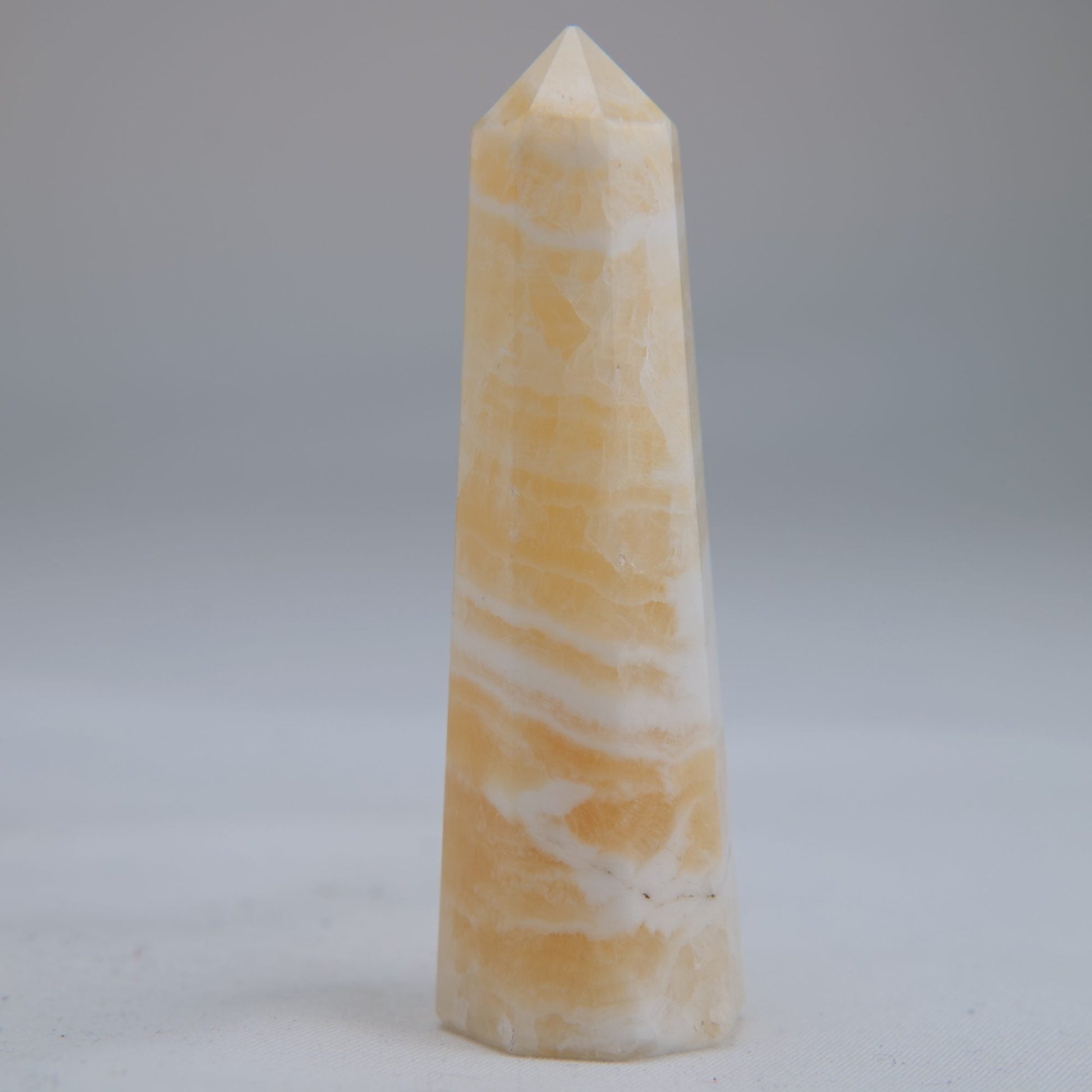 Yellow Banded Calcite Tower 75mm 47g - Luna Panther