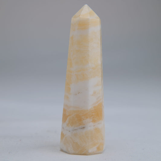 Yellow Banded Calcite Tower 75mm 47g - Luna Panther alternate view