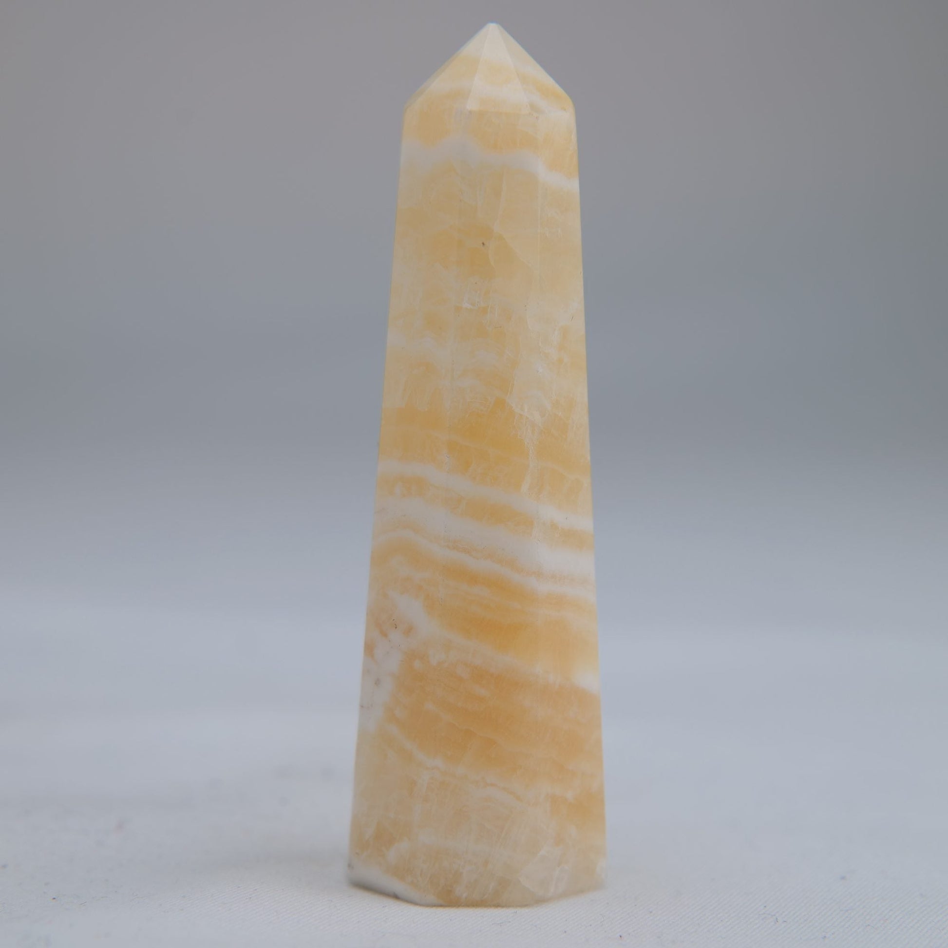 Yellow Banded Calcite Tower 75mm 47g - Luna Panther