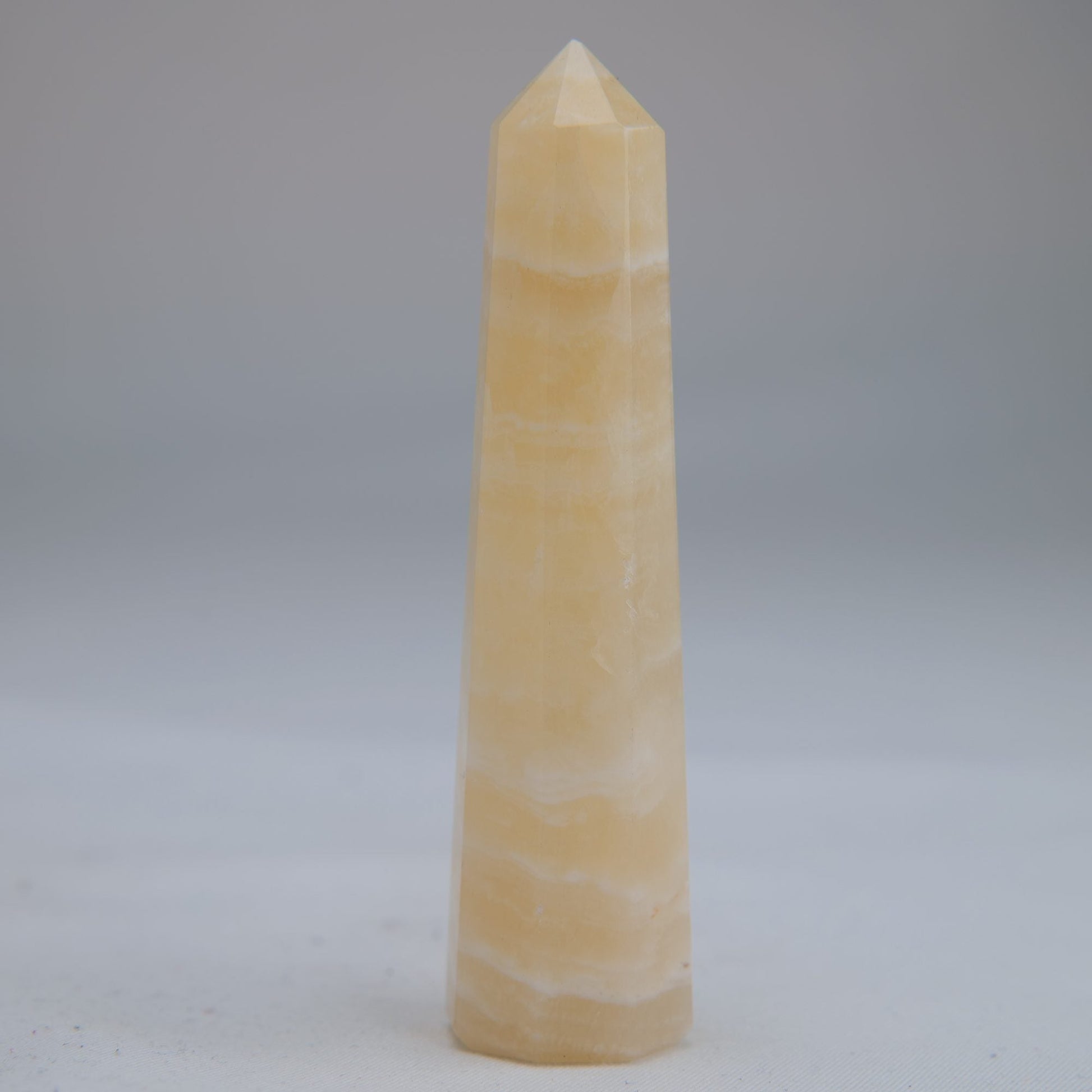 Yellow Banded Calcite Tower 80mm 43g - Luna Panther