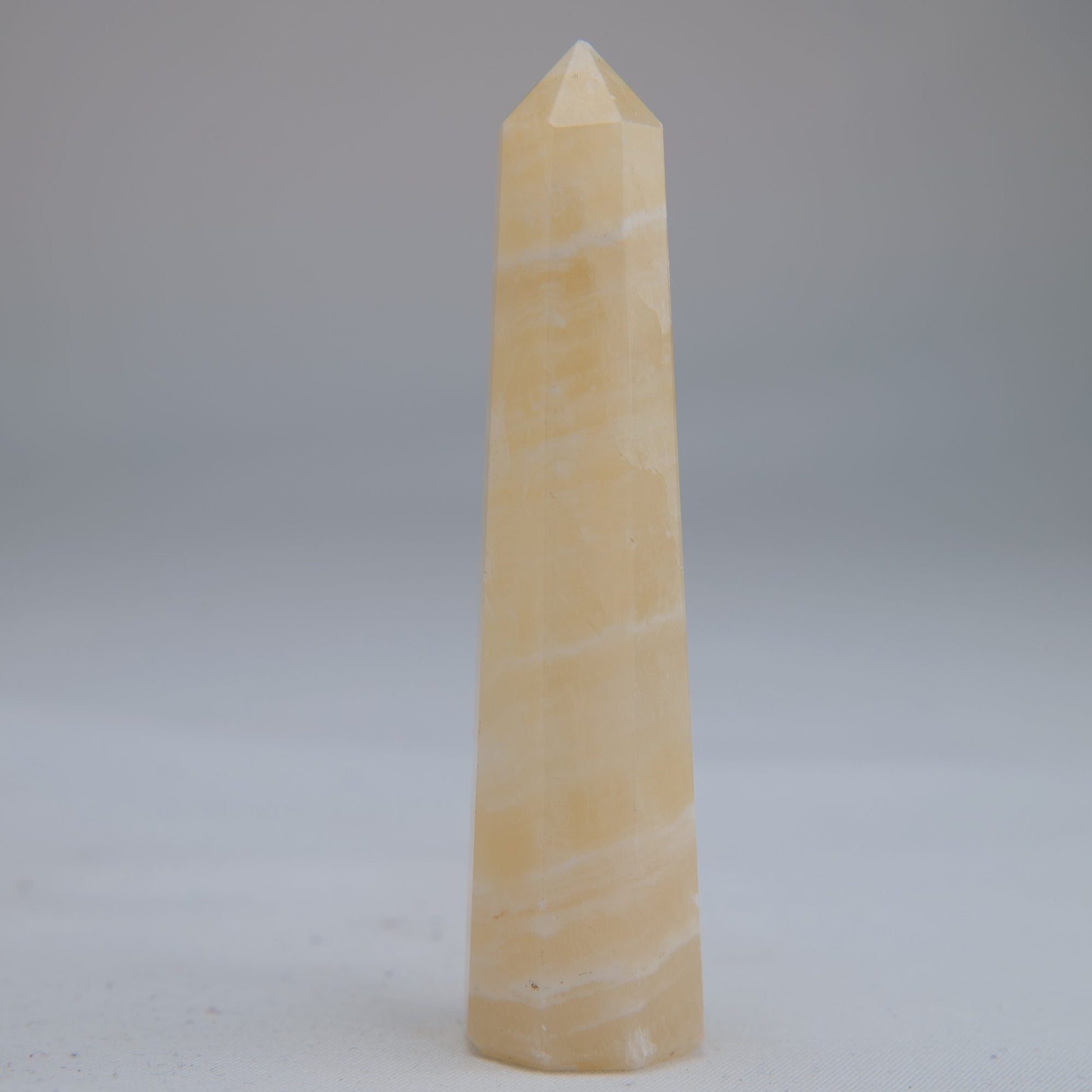 Yellow Banded Calcite Tower 80mm 43g - Luna Panther