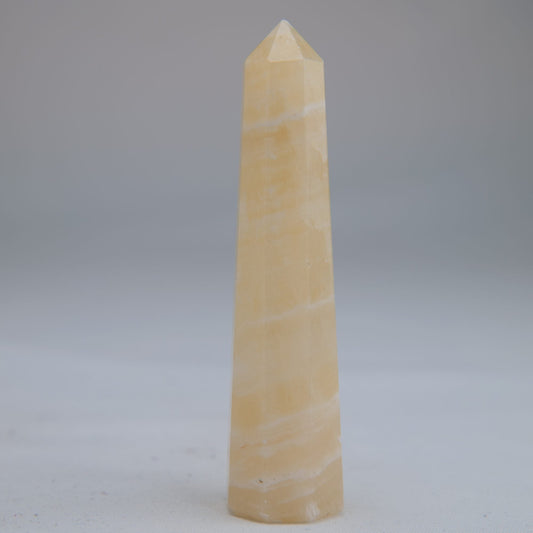 Yellow Banded Calcite Tower 80mm 43g - Luna Panther