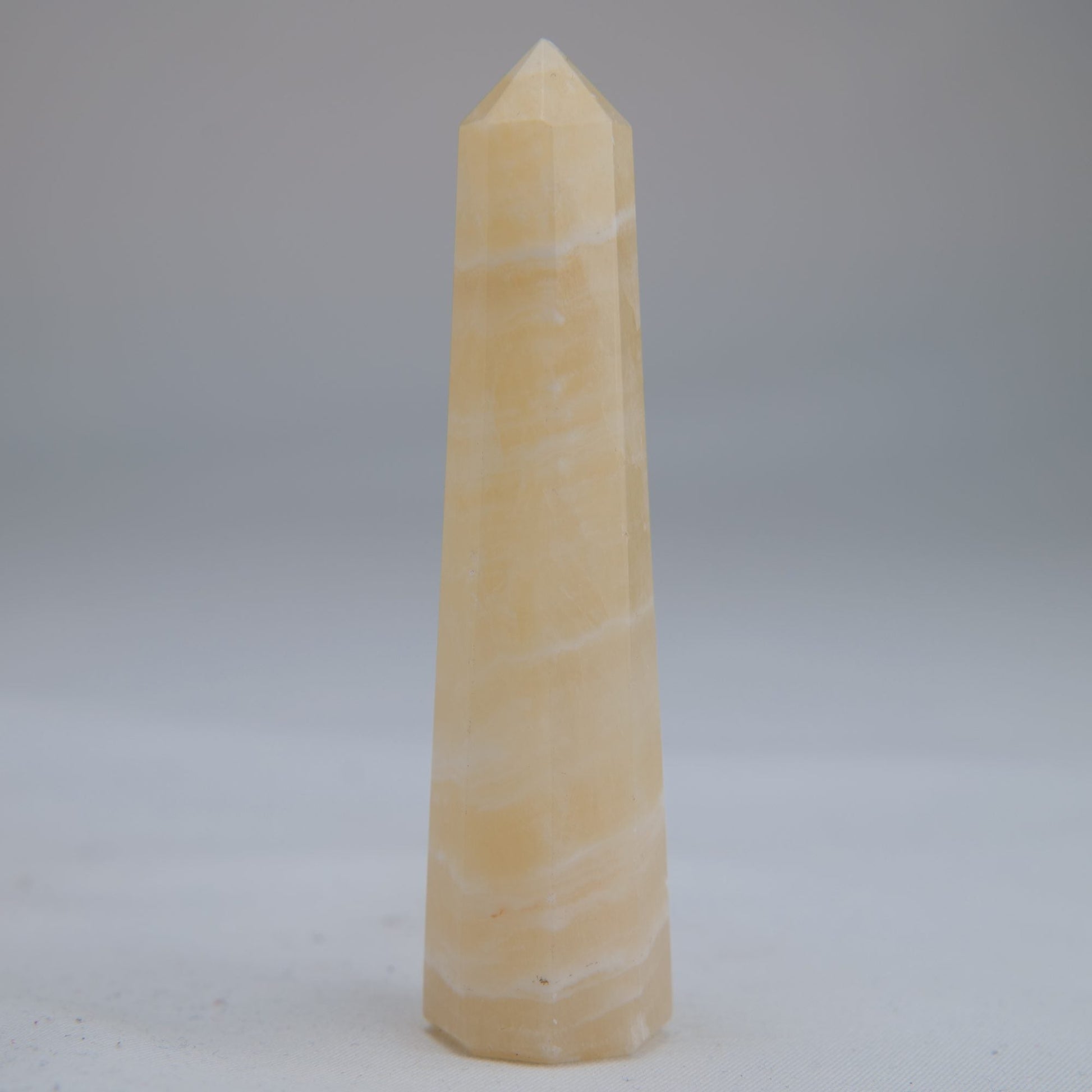 Yellow Banded Calcite Tower 80mm 43g - Luna Panther