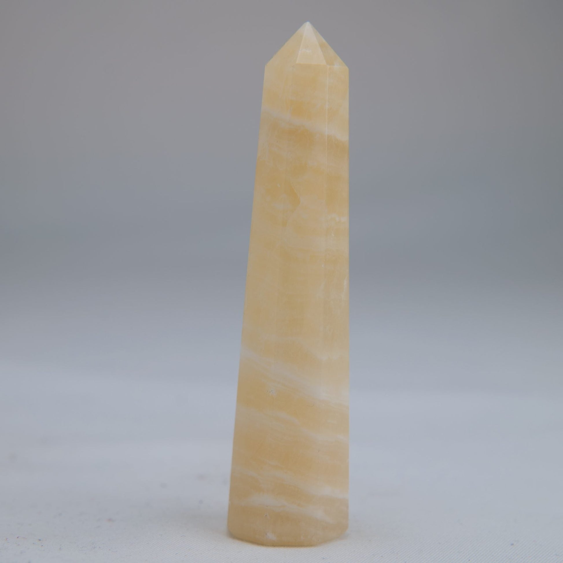Yellow Banded Calcite Tower 80mm 43g - Luna Panther