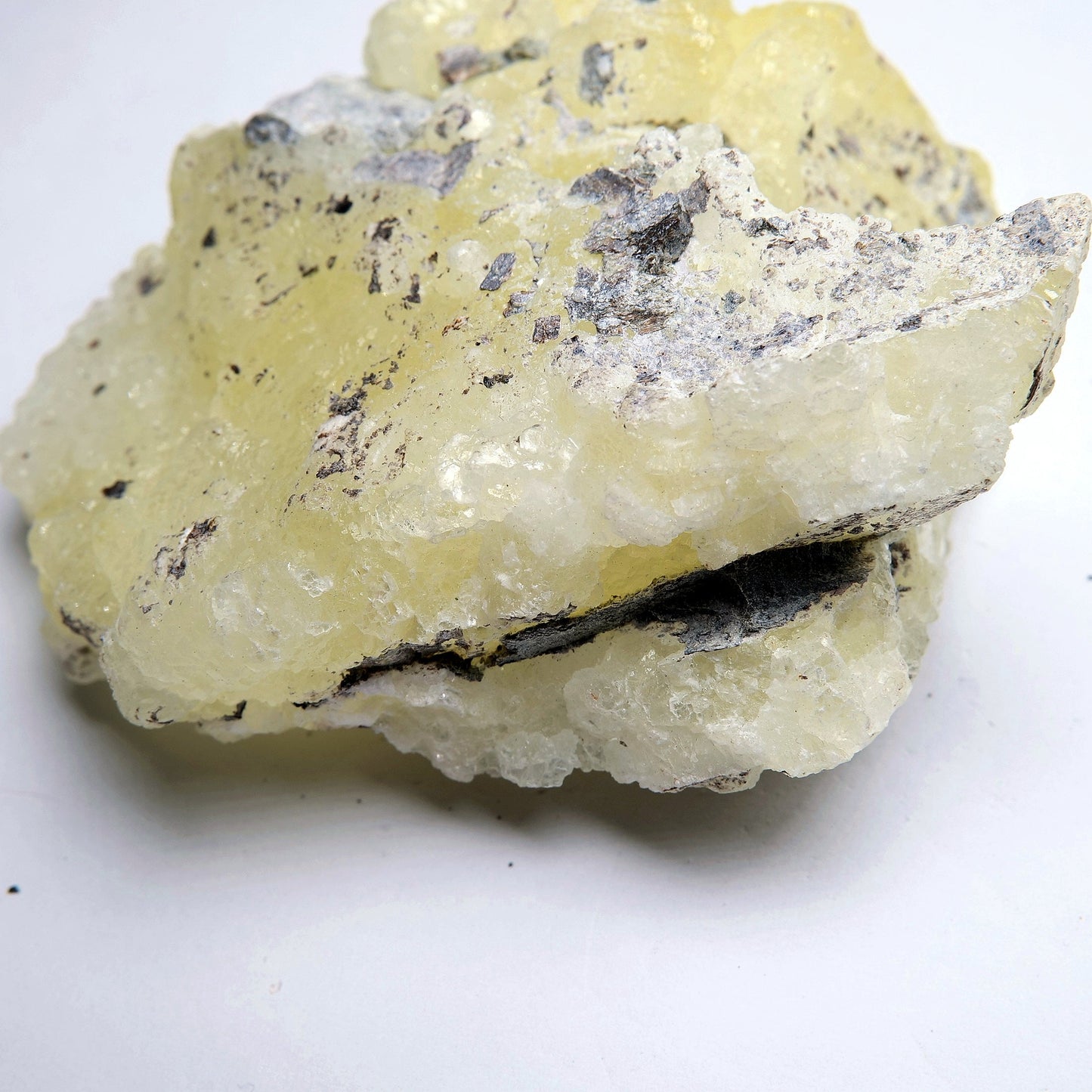 Yellow Brucite on Matrix - 223g - Luna Panther