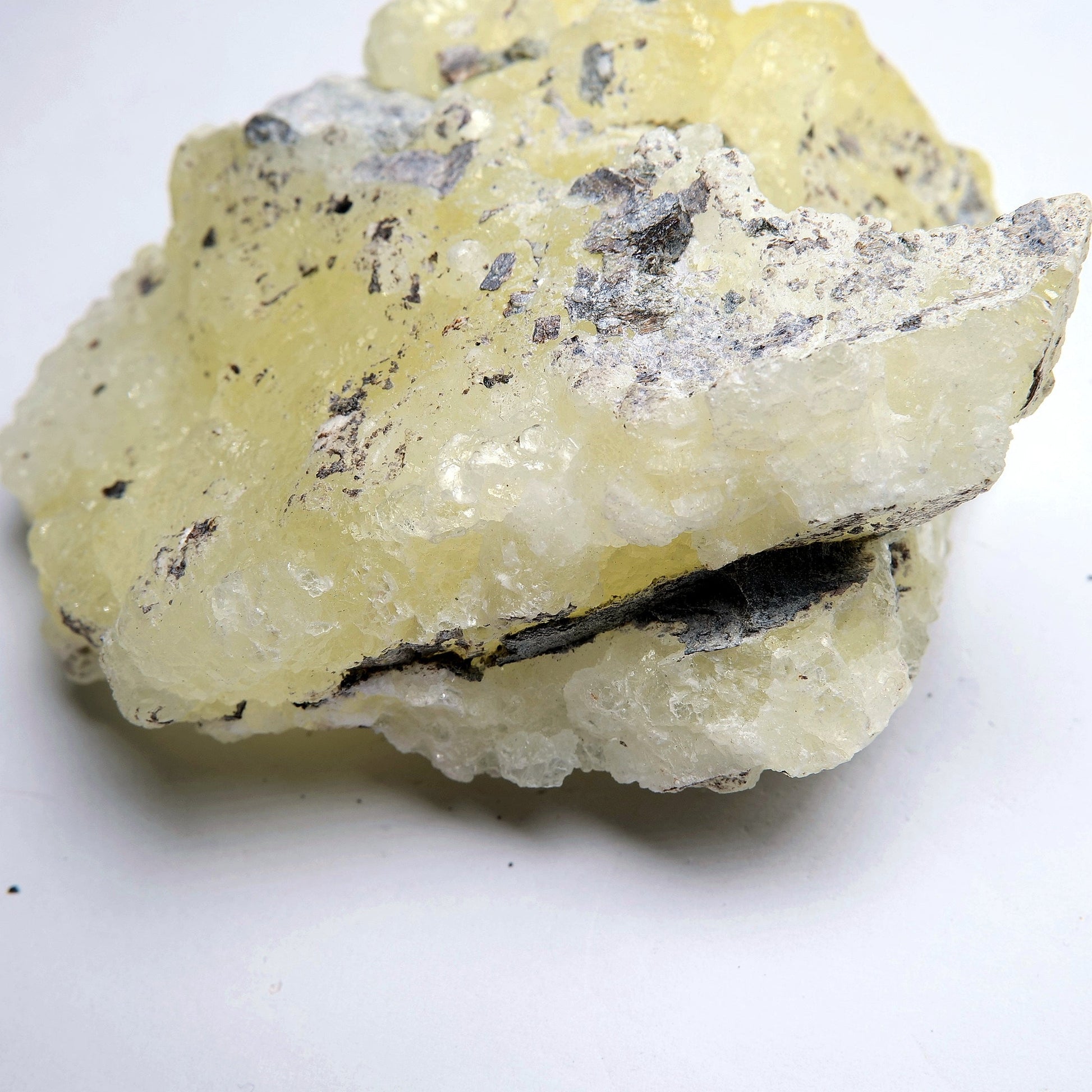 Yellow Brucite on Matrix - 223g - Luna Panther