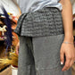 Yoga and Festival Pants - Thai Fisherman Mandala Mantra on Grey - Luna Panther