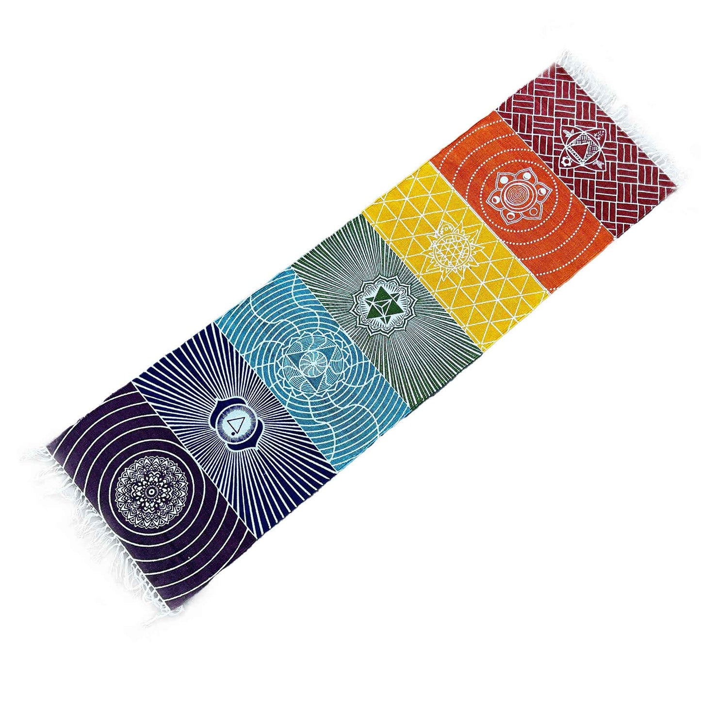 Polished Yoga Rug - 60x200cm - 7 Chakras featuring natural patterning and unique variations - Luna Panther