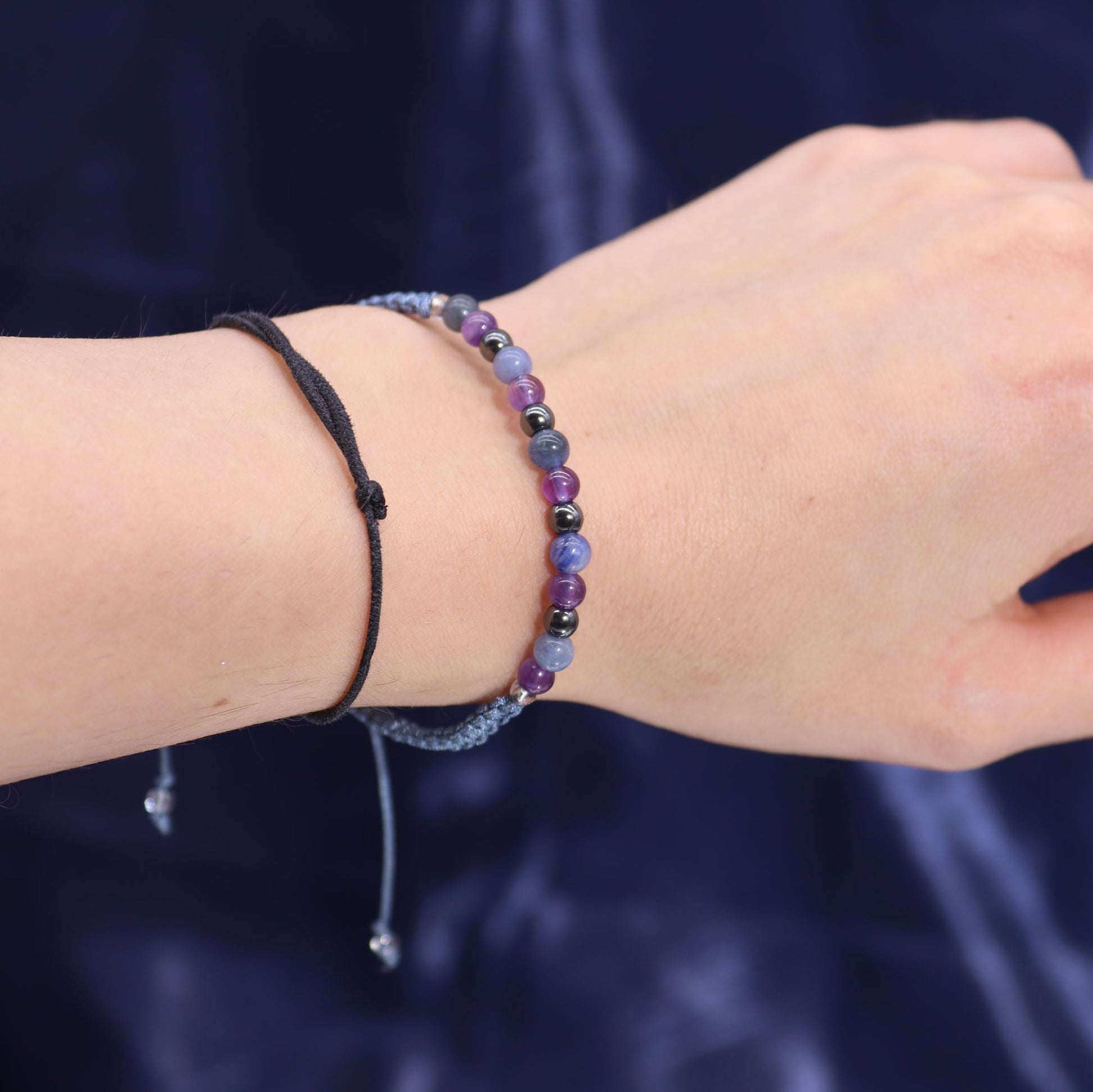 Zodiac Crystal Candle with Gemstone Bracelet - Sagittarius - Luna Panther